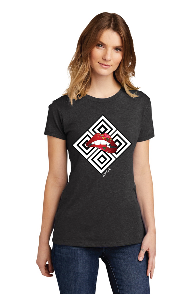 Unisex Short sleeve T-shirt_Amor Lips