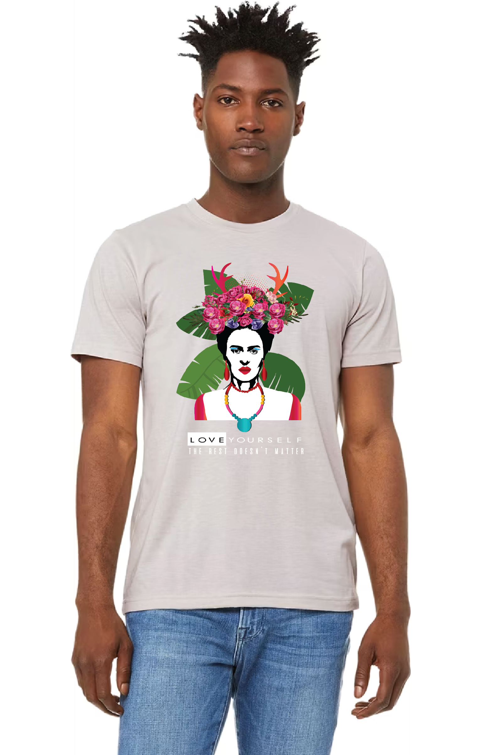 Unisex Short sleeve T-shirt_Love yourself_Frida Mentality Horns