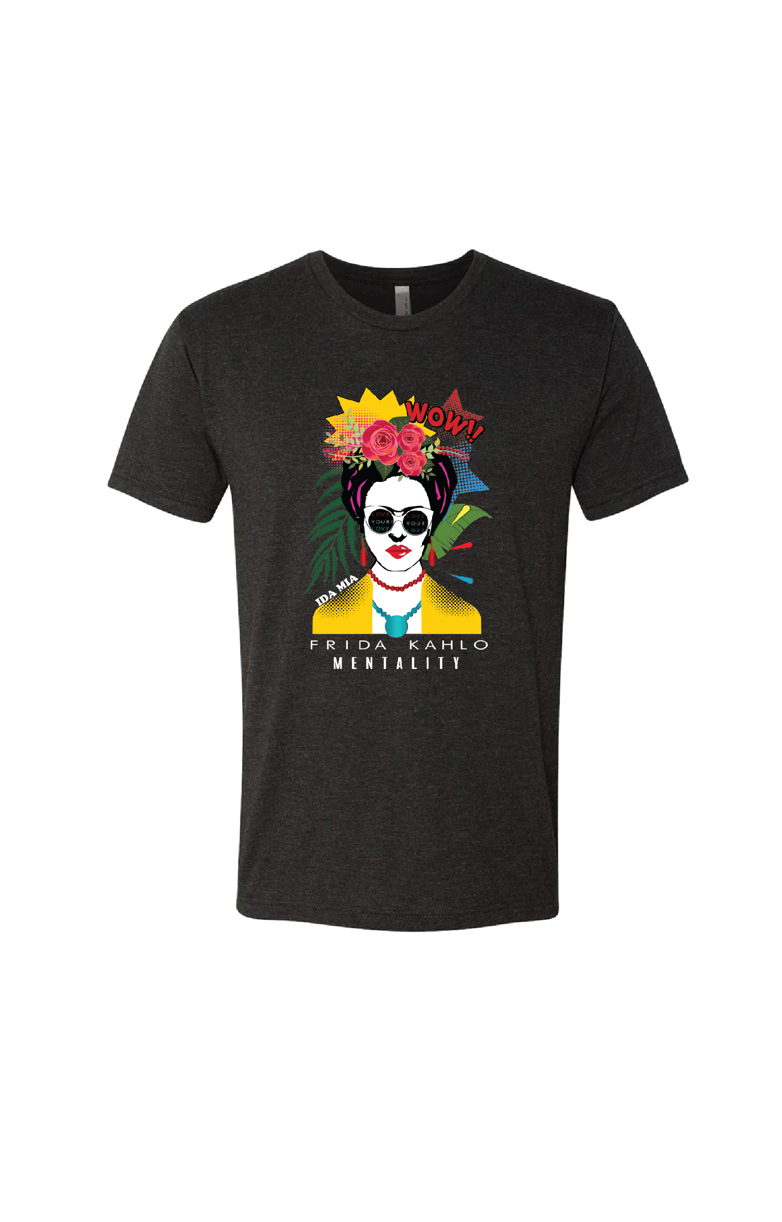 Unisex Short sleeve T-shirt_Frida Kahlo WOW