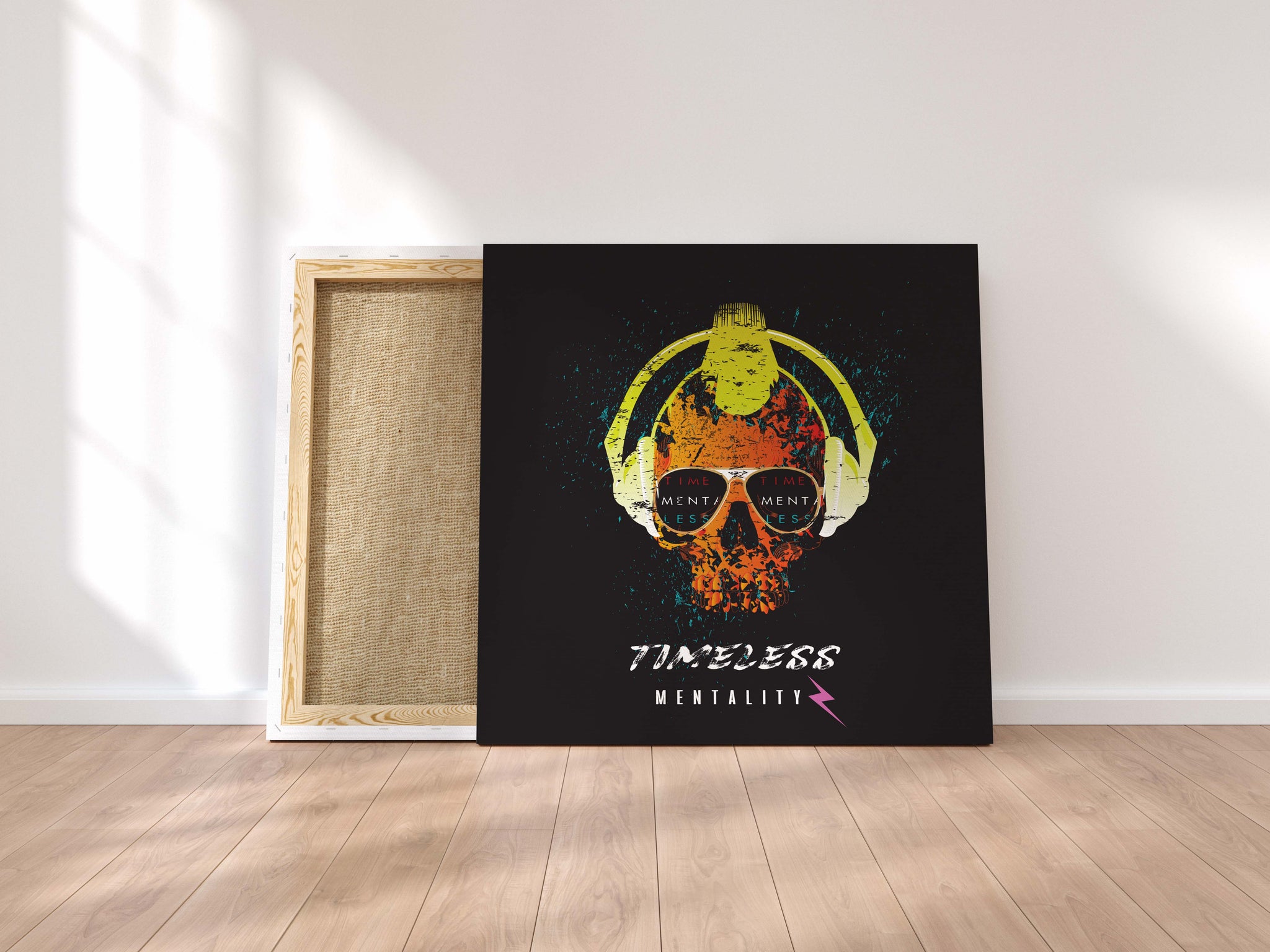 Canvas_Timeless Mentality Skull_Punk Head Phones