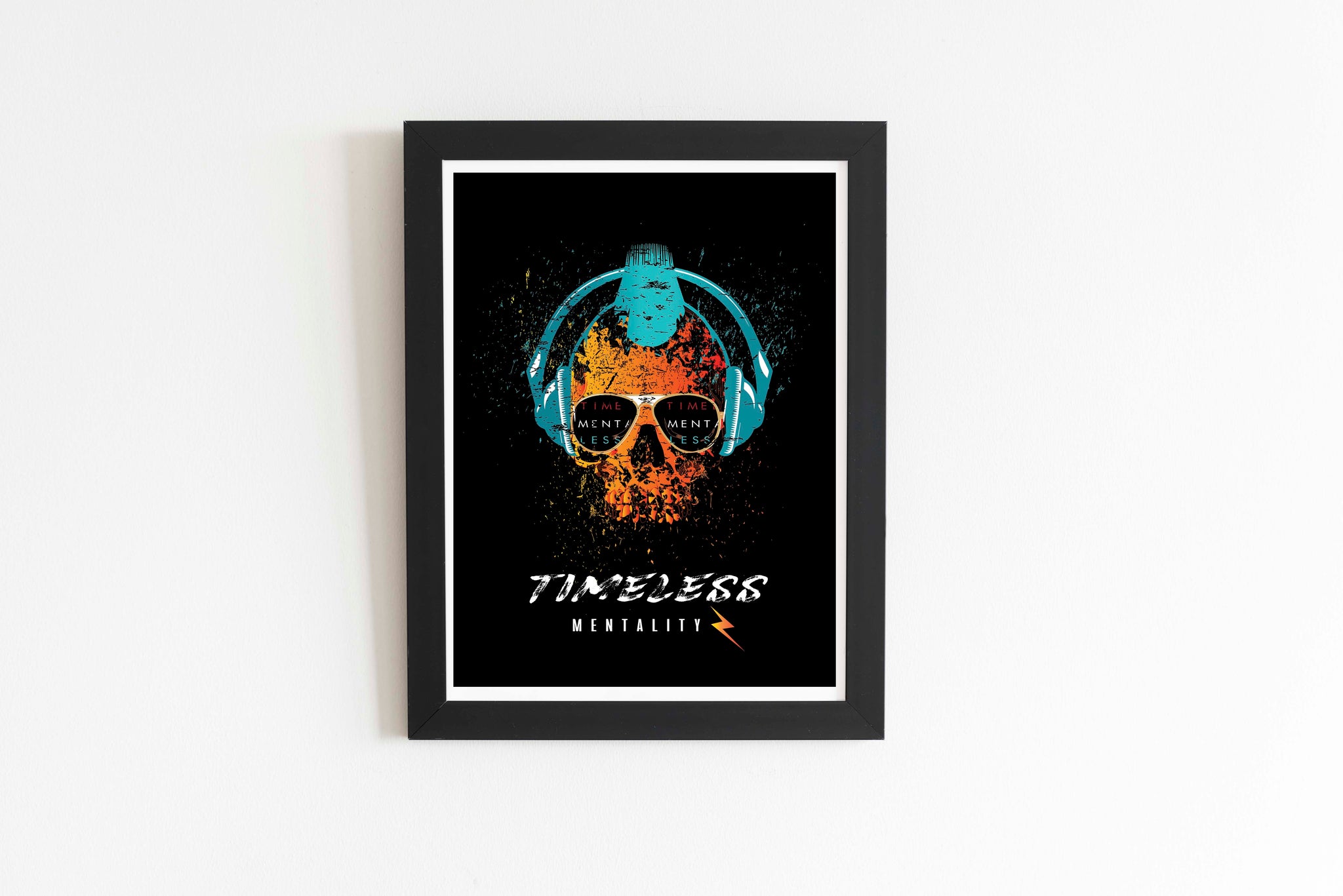 Photo Print_Timeless Mentality Skull_Punk Head Phones