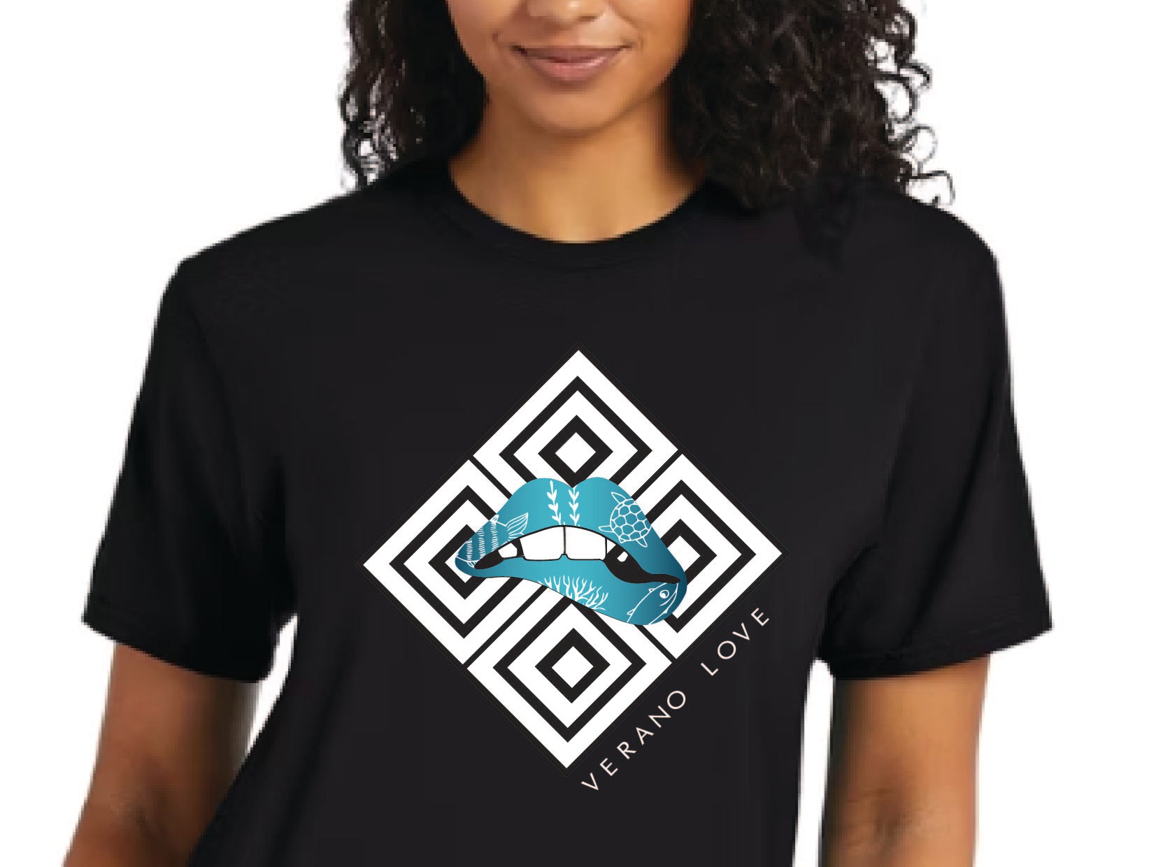 Unisex Short sleeve T-shirt_Lips Verano Love