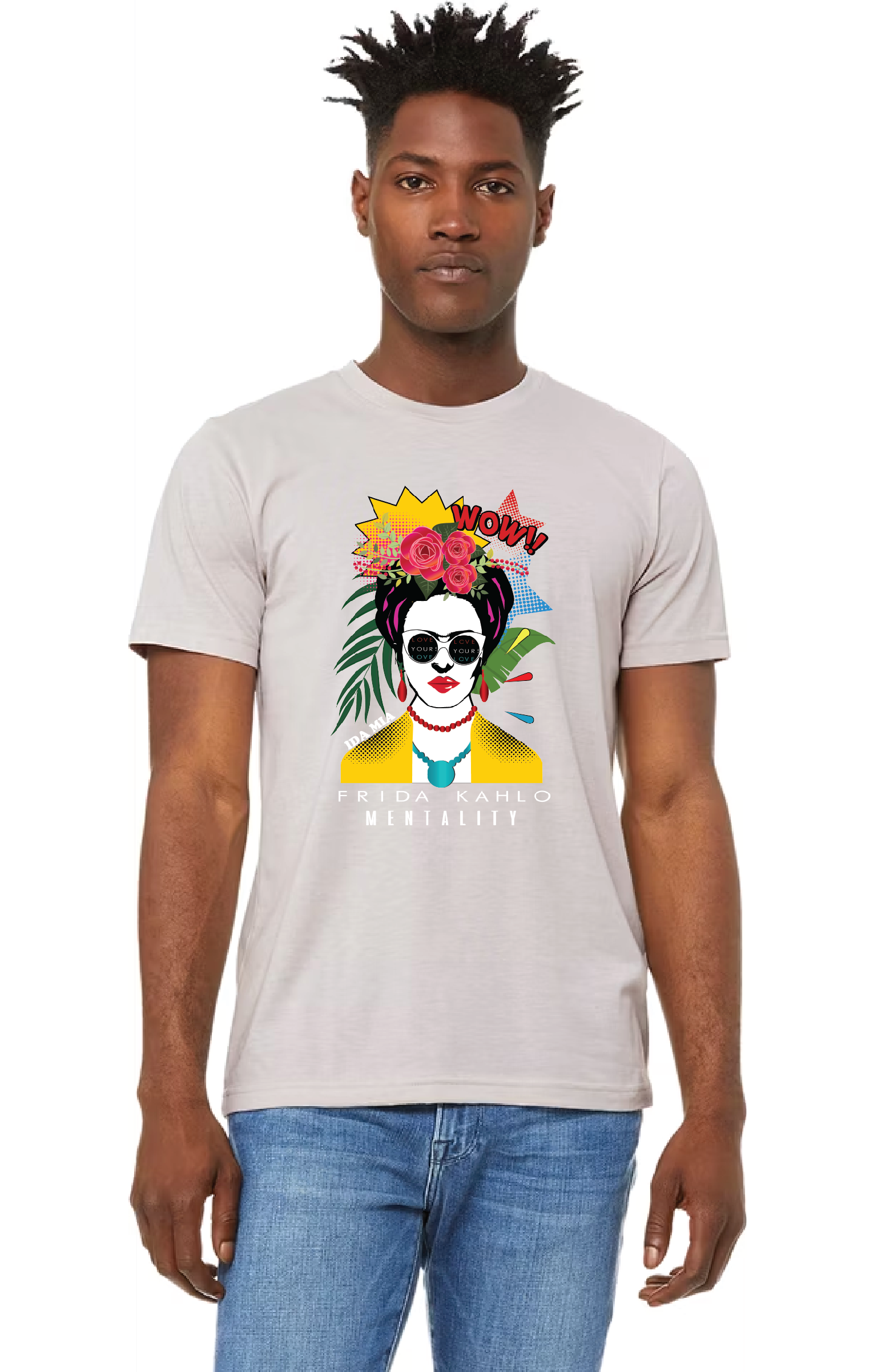 Unisex Short sleeve T-shirt_Frida Kahlo WOW