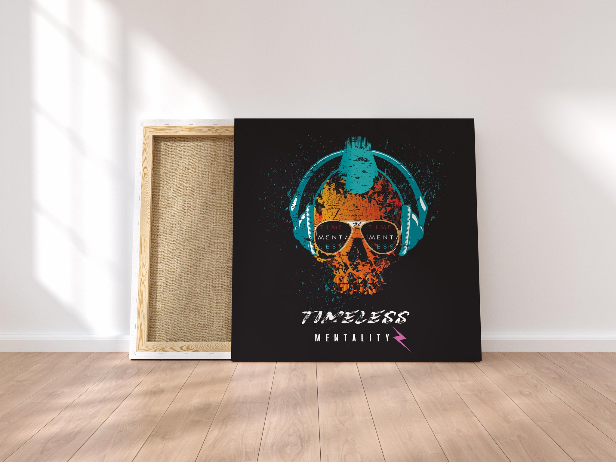 Canvas_Timeless Mentality Skull_Punk Head Phones